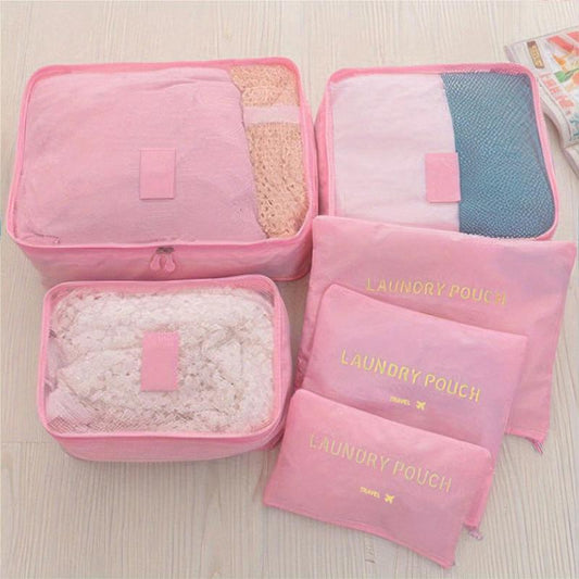 6pcs Clothes Storage Bags Portable Travel Organizer Large Capacity