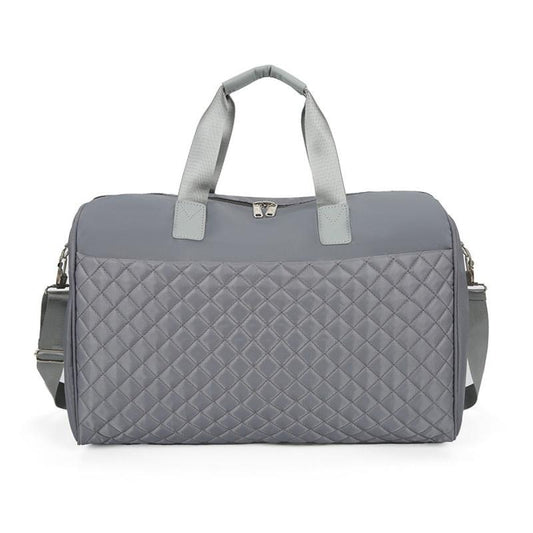 Large Capacity Lightweight Duffel Bag Quilted Detail Travel Shoulder Bag