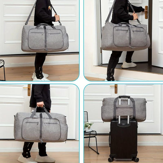 Large Capacity Carry On Duffle Bag Lightweight Luggage Bag With Shoe Compartment