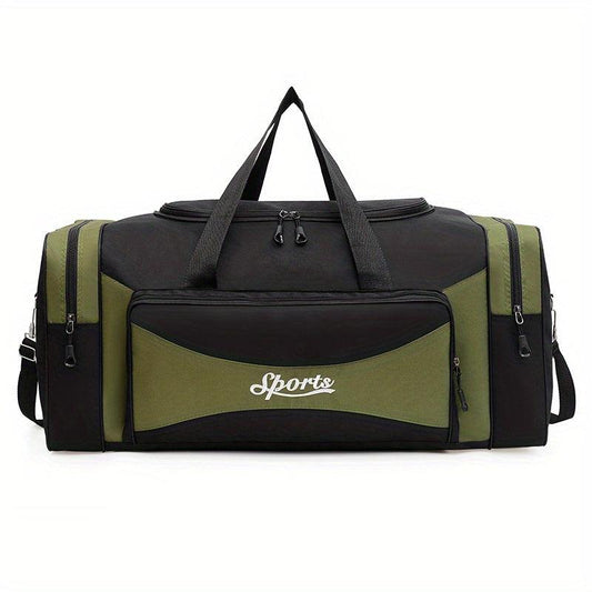 Large Capacity Duffle Bag Nylon Lightweight Luggage Bag With Shoe Compartment
