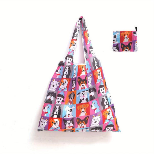 Large Cartoon Foldable Portable Shopping Bag Large Capacity
