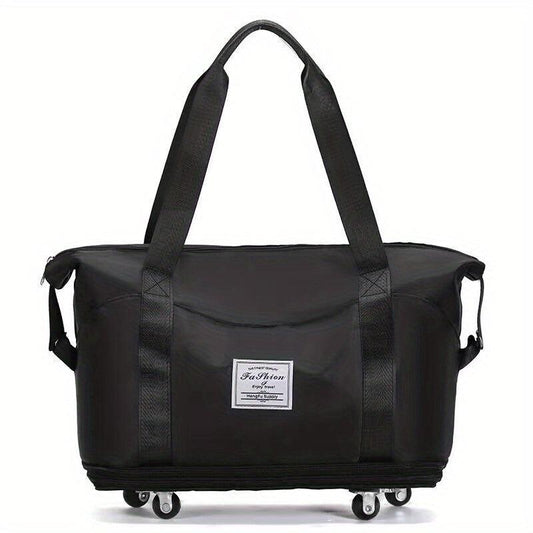 Expandable Travel Duffle Bag Large Capacity Luggage Bag With Wheels