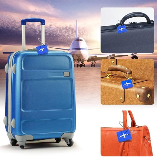 8 Pcs Colorful Aluminium Luggage Tags With Name ID Cards & Loops