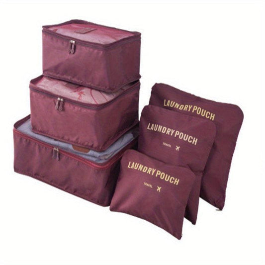 6pcs Luggage Bag Set for Travel Business Trip Organizer