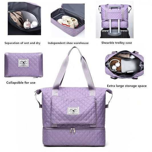 Portable Travel Storage Bag Lightweight Foldable Zipper Duffel Bag