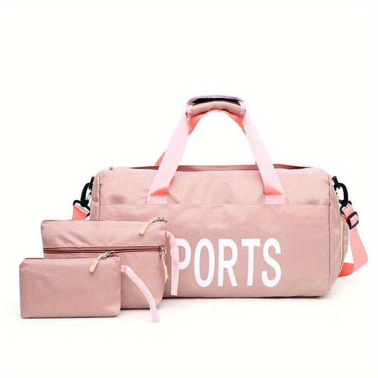 3Pcs Weekender Travel Bag Set Large Capacity Sports Gym Bag Casual Duffle Bag