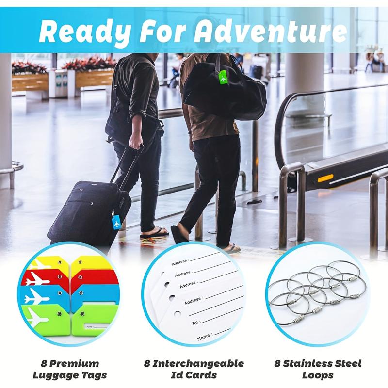 Silicone Luggage Tag With Name ID Card - Travel Accessories