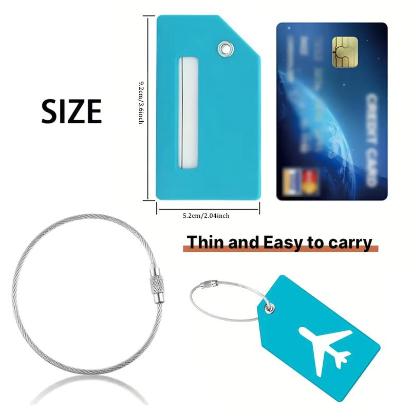 Silicone Luggage Tag With Name ID Card - Travel Accessories