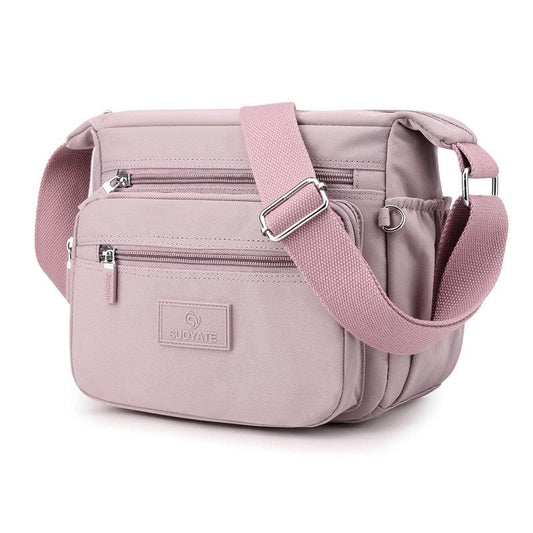 Canvas Zipper Shoulder Bag Women Casual Minimalist Versatile Bag