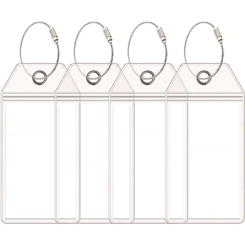 Waterproof Luggage Tag Clear Keyring Travel Tags