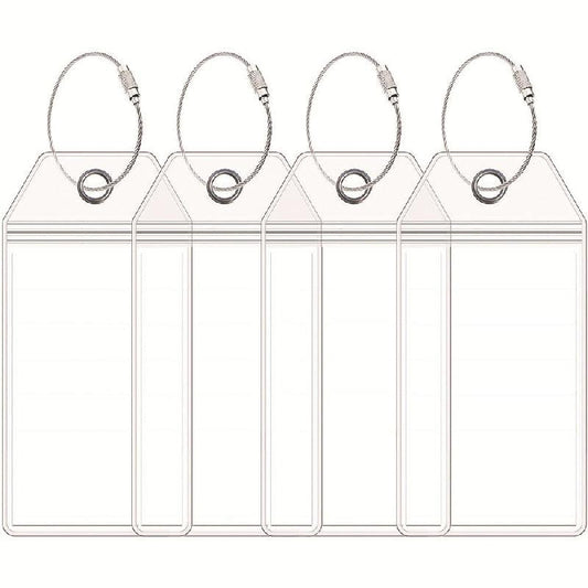 Waterproof Luggage Tag Clear Keyring Travel Tags