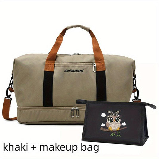 Large Capacity Travel Luggage Handbag with Cosmetic Pouch