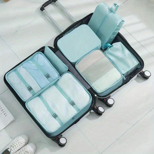 7-Pc Luggage Bag Set Dustproof Organizer Travel Cubes