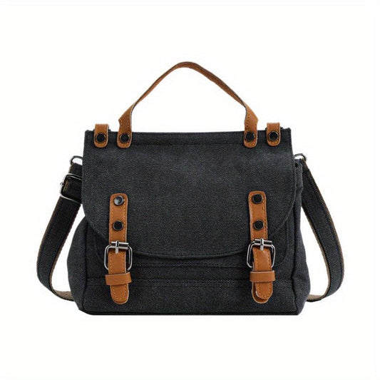 Vintage Canvas Business Handbag Large Capacity Messenger Bag For Travel