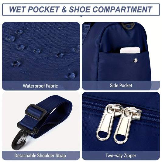 Portable Travel Luggage Handbag with Shoes Compartment