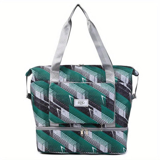 Large Capacity Travel Luggage Bag Niche Pattern Zipper Storage