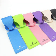 1pc Travel PU Leather Luggage Tag Baggage Boarding Tag