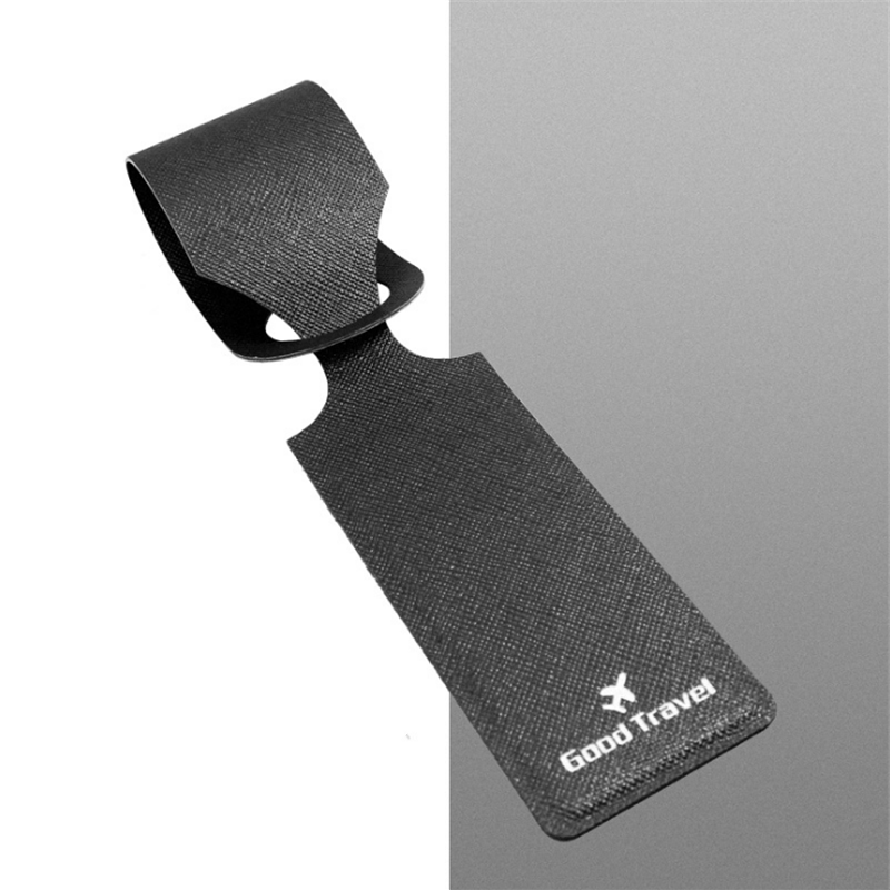 1pc Travel PU Leather Luggage Tag Baggage Boarding Tag