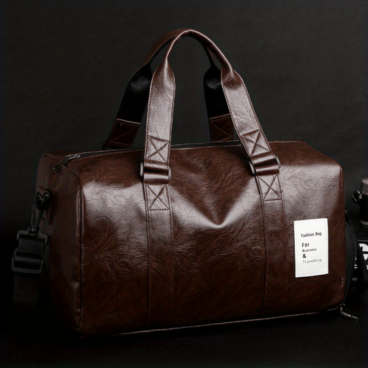 PU Leather Duffel Bag for Travel Storage Fitness Yoga Sports