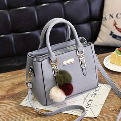 Minimalist Crossbody Hobo Bag Leather Top Handle Bag Doll Decor Shoulder Bag