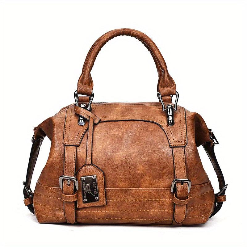 Retro Style Shoulder Bag with Removable Strap