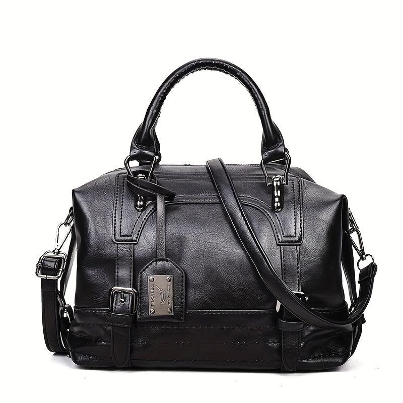 Retro Style Shoulder Bag with Removable Strap