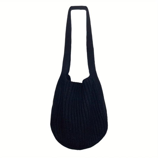 Vintage Crochet Bag Large Capacity Crossbody Bag Women's Knitted Shoulder Bag
