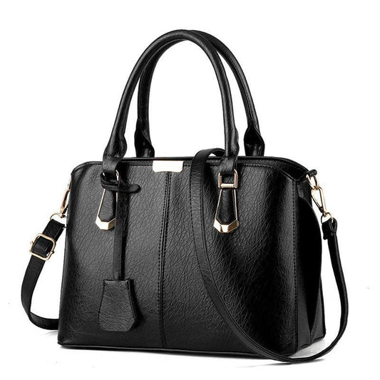 Women's PU Leather Crossbody Bag Double Handle Office Purse