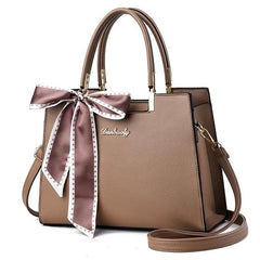 Scarf Top Handle Satchel Bag Shoulder Tote Purse Zipper Shoulder Bag