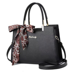 Scarf Top Handle Satchel Bag Shoulder Tote Purse Zipper Shoulder Bag