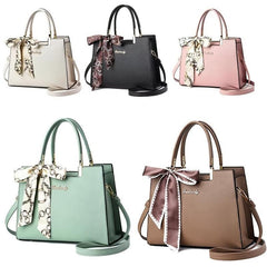 Scarf Top Handle Satchel Bag Shoulder Tote Purse Zipper Shoulder Bag