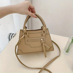 Minimalist Stylish Satchel Bag Solid Shoulder Bag Women's Crossbody