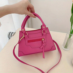 Minimalist Stylish Satchel Bag Solid Shoulder Bag Women's Crossbody