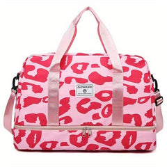 Animal Skin Pattern Tote Storage Pouch Nylon Lightweight Luggage Bag