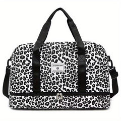 Animal Skin Pattern Tote Storage Pouch Nylon Lightweight Luggage Bag