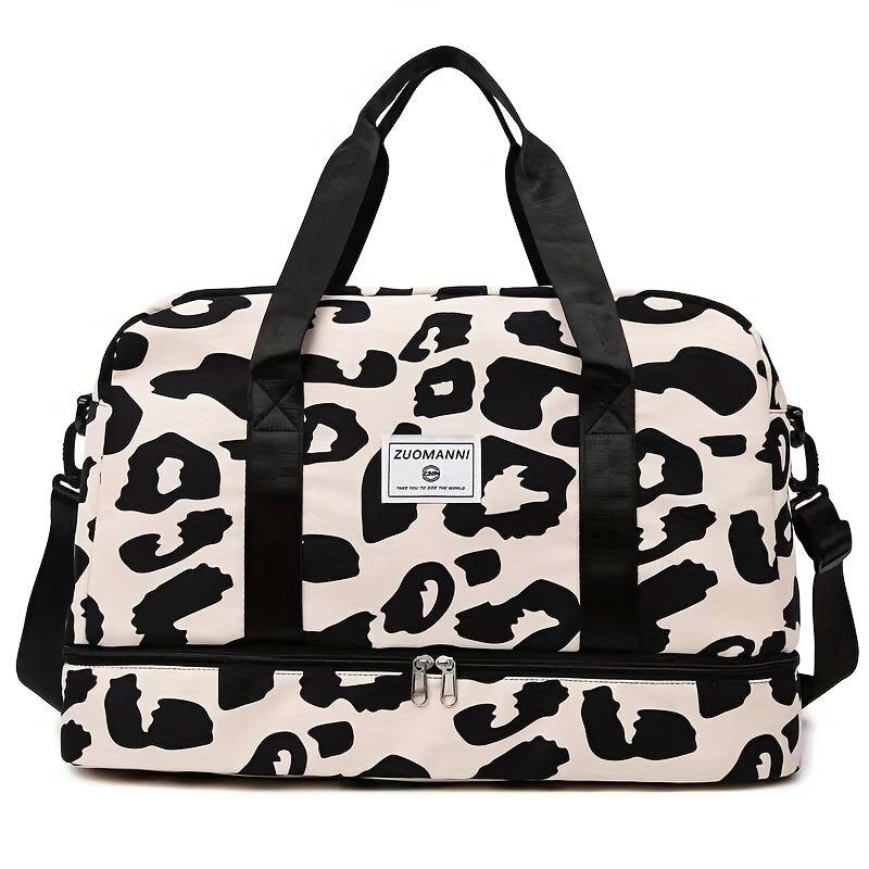 Animal Skin Pattern Tote Storage Pouch Nylon Lightweight Luggage Bag