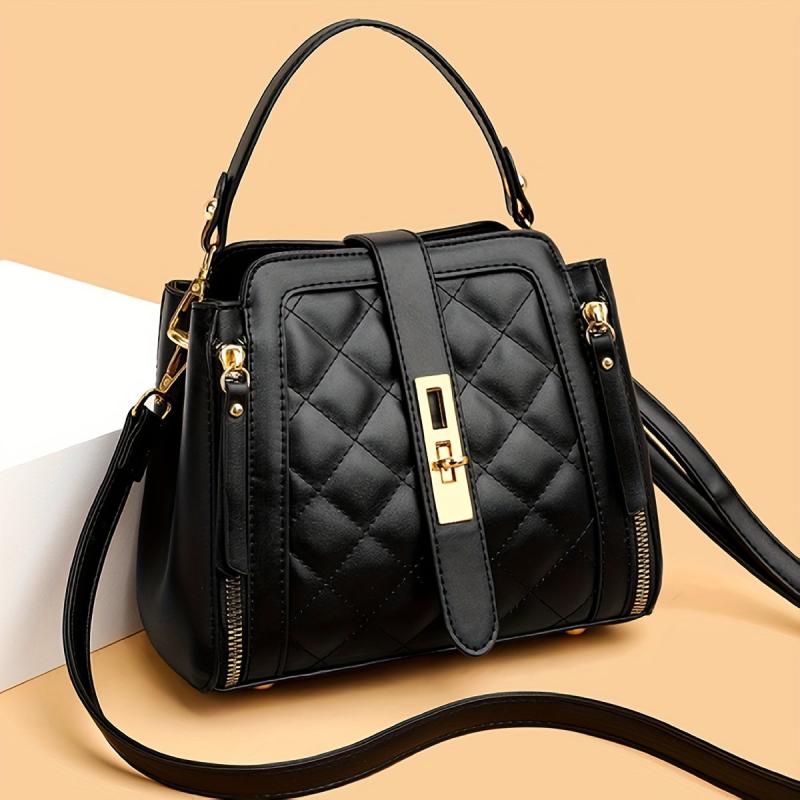 Argyle Quilted Handbag Crossbody Bag Satchel Purse