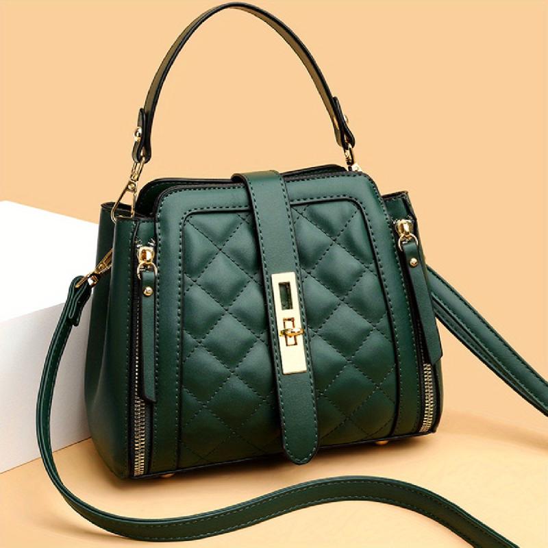 Argyle Quilted Handbag Crossbody Bag Satchel Purse