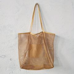 Large Capacity Mesh Tote Bag Foldable Beach Handbag