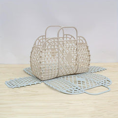 Portable Plastic Shower Bag Storage Basket Beach Bag Organizer