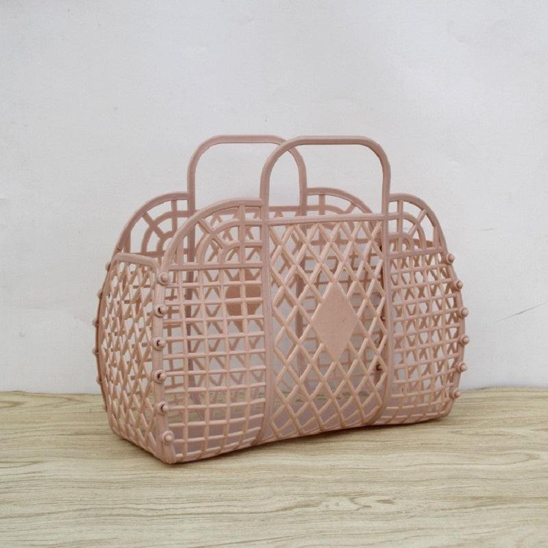 Portable Plastic Shower Bag Storage Basket Beach Bag Organizer