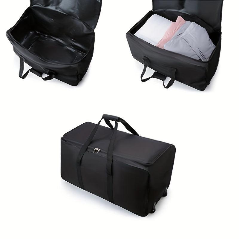 Large Capacity Quilt Storage Bag Folding Wheel Travel Luggage