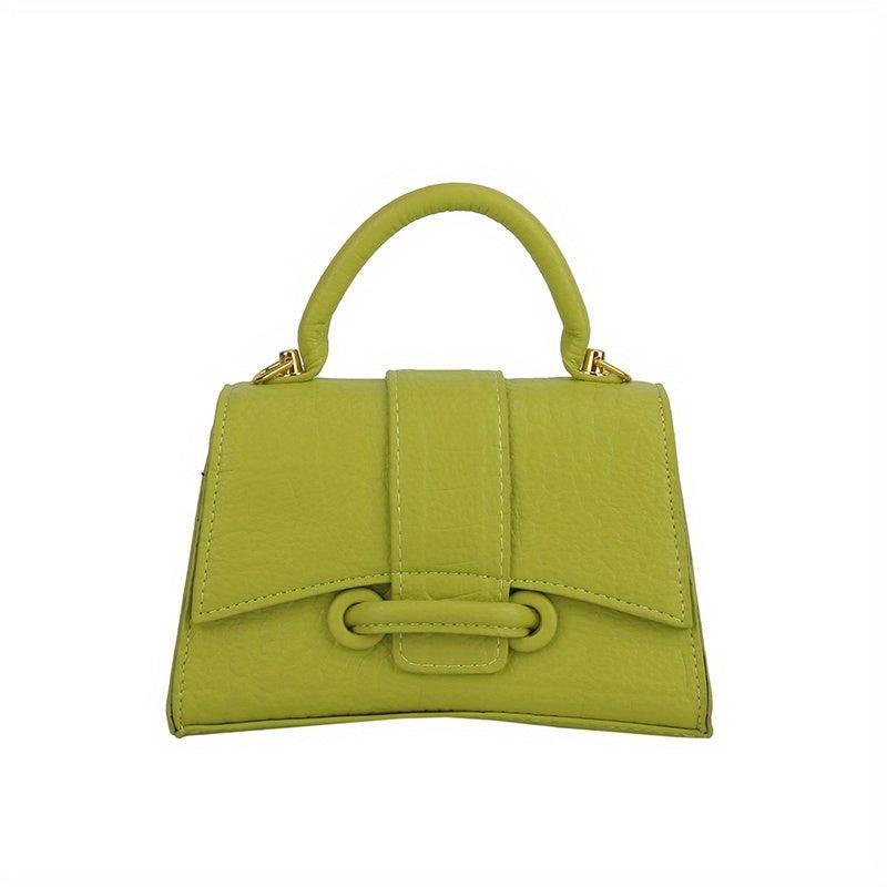 Crocodile Embossed Square Shoulder Bag Solid Satchel Bag