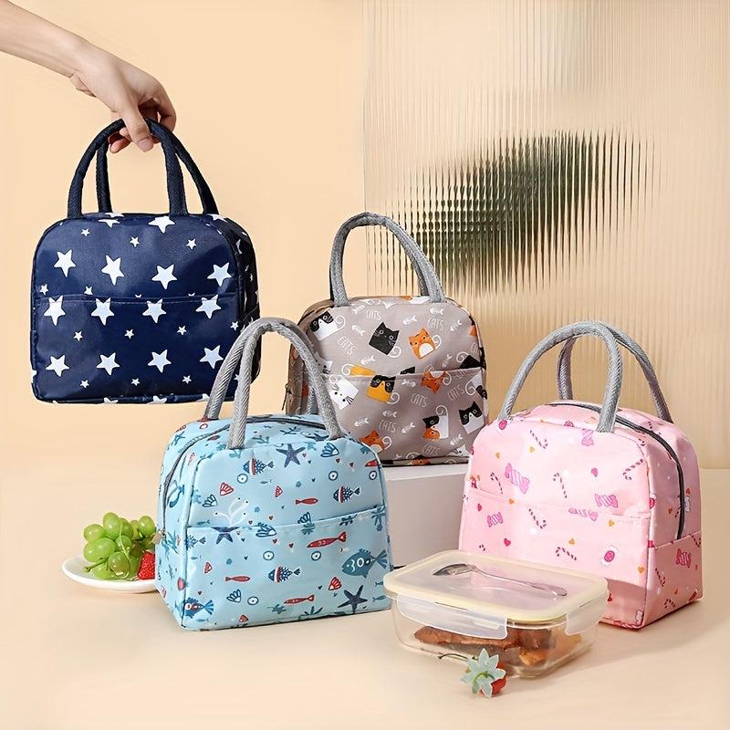 Pattern Lunch Storage Bag Lightweight Portable Versatile Bag For Work