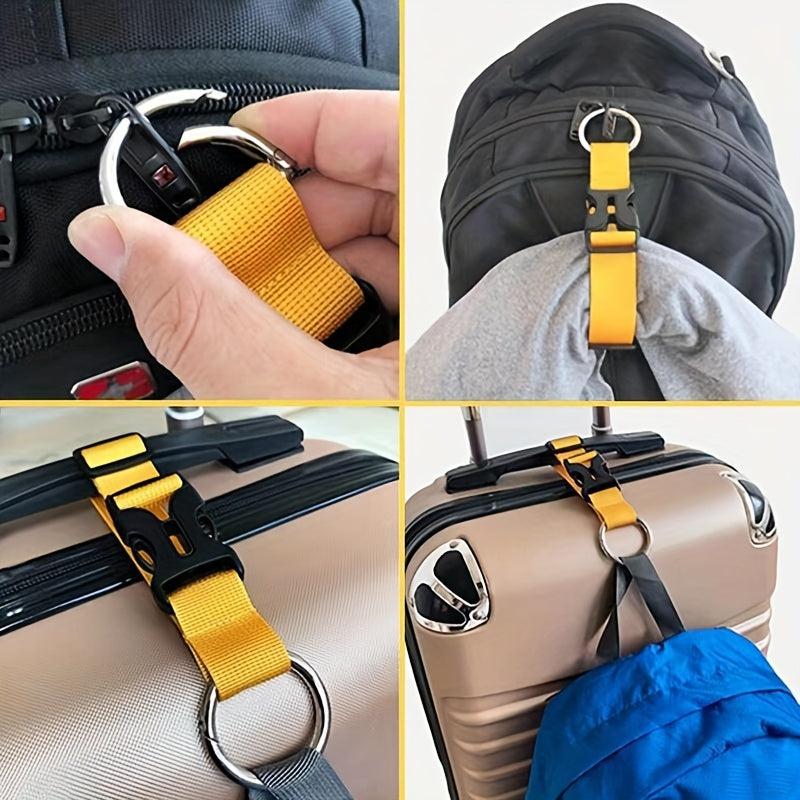 Adjustable Nylon Luggage Belt w/ Spring Clip - Travel Bag Strap