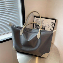 Large Capacity Colorblock Storage Shoulder Bag Duffle Bag