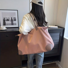 Large Capacity Colorblock Storage Shoulder Bag Duffle Bag