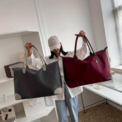 Large Capacity Colorblock Storage Shoulder Bag Duffle Bag