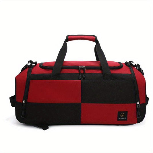 Large Capacity Colorblock Travel Backpack Multifunctional Luggage Bag