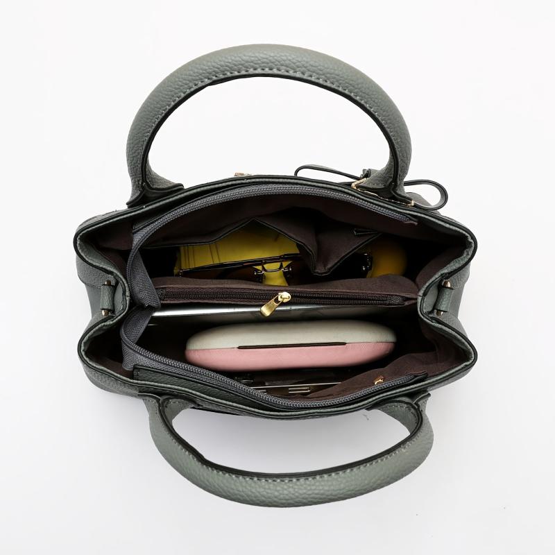 Embro Detail Crossbody Bag PU Leather Purse with Charm